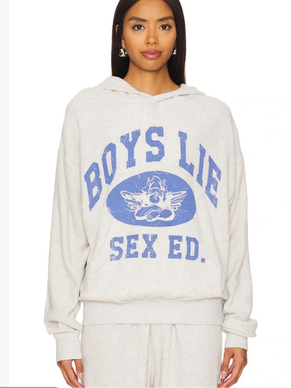 BOYS LIE GREY SEX ED. RACER HOODIE SZ M/L